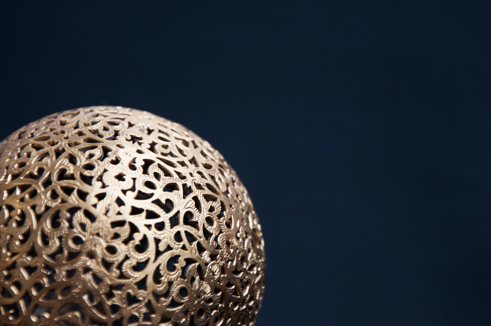 Handmade Brass Bauble for Christmas