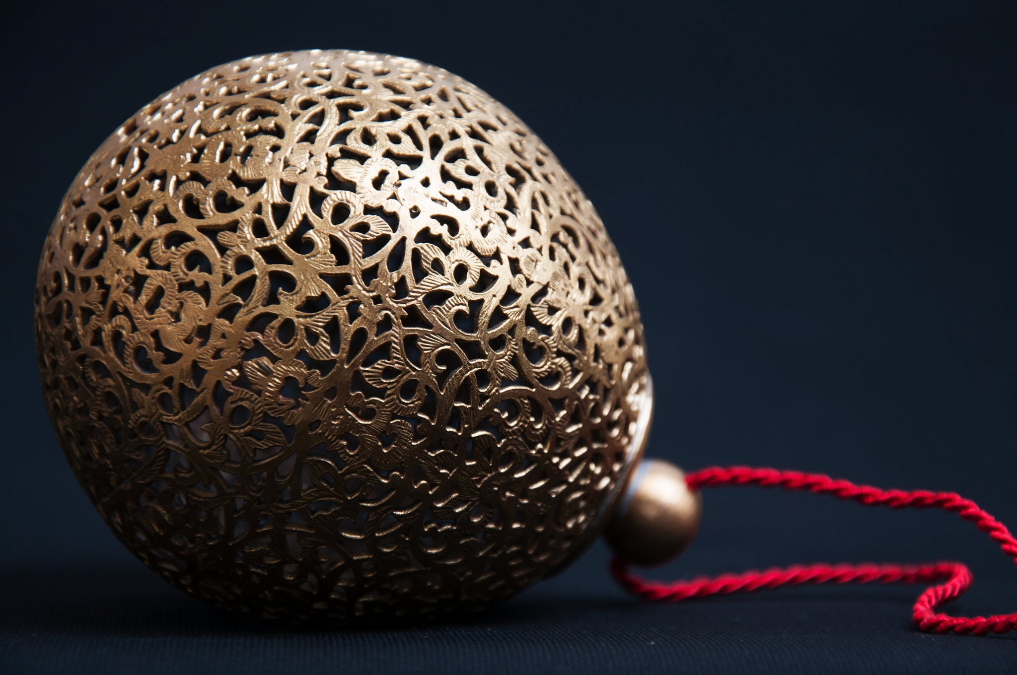 Handmade Brass Bauble for Christmas