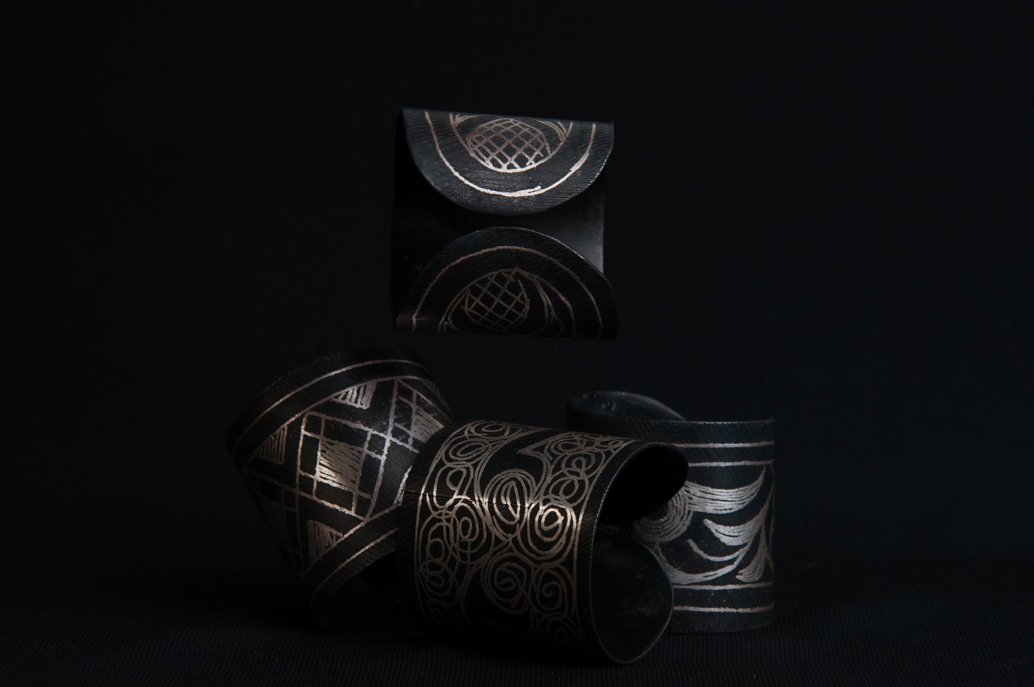 Damascene Napkin Rings