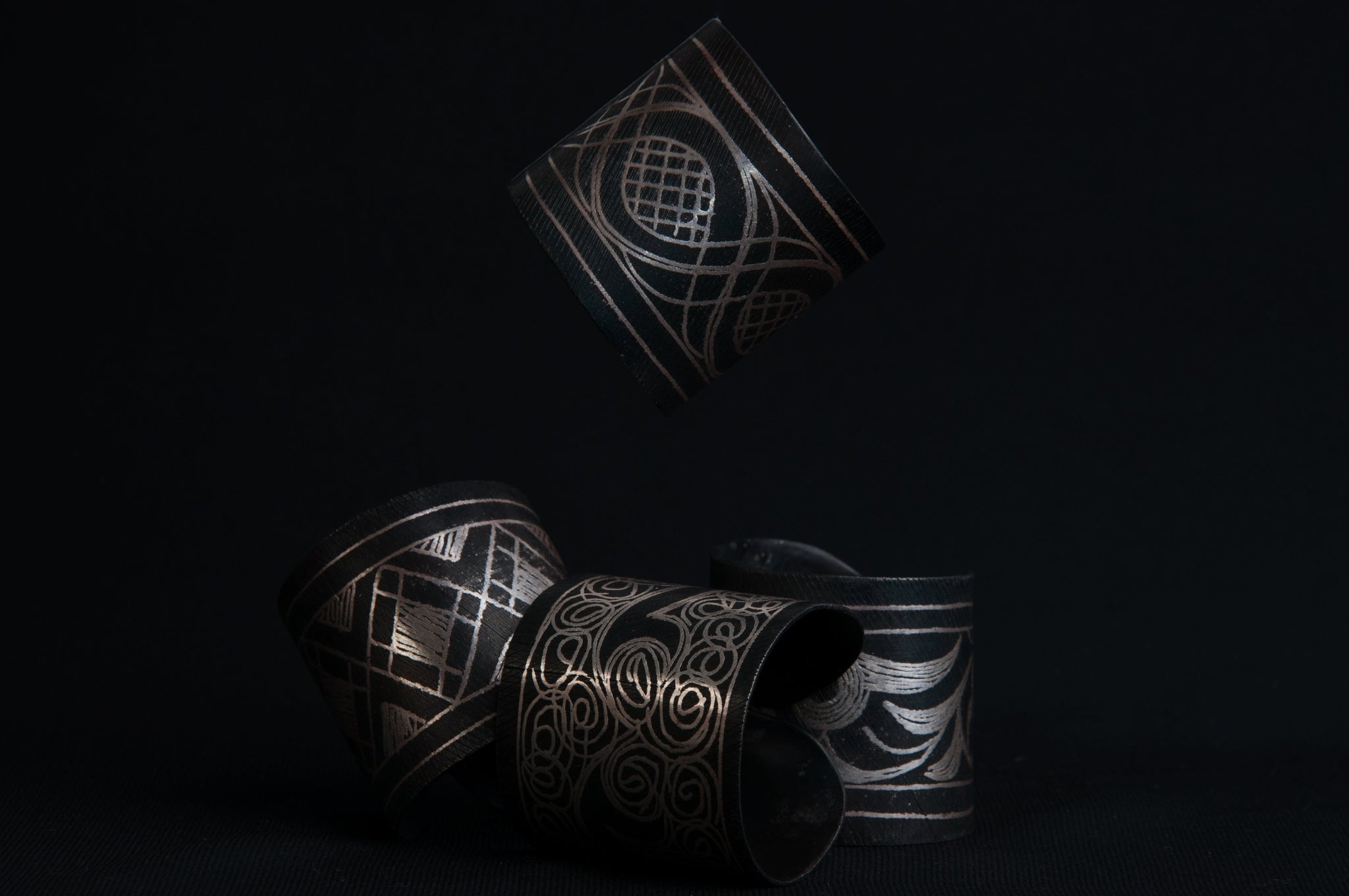Damascene Napkin Rings