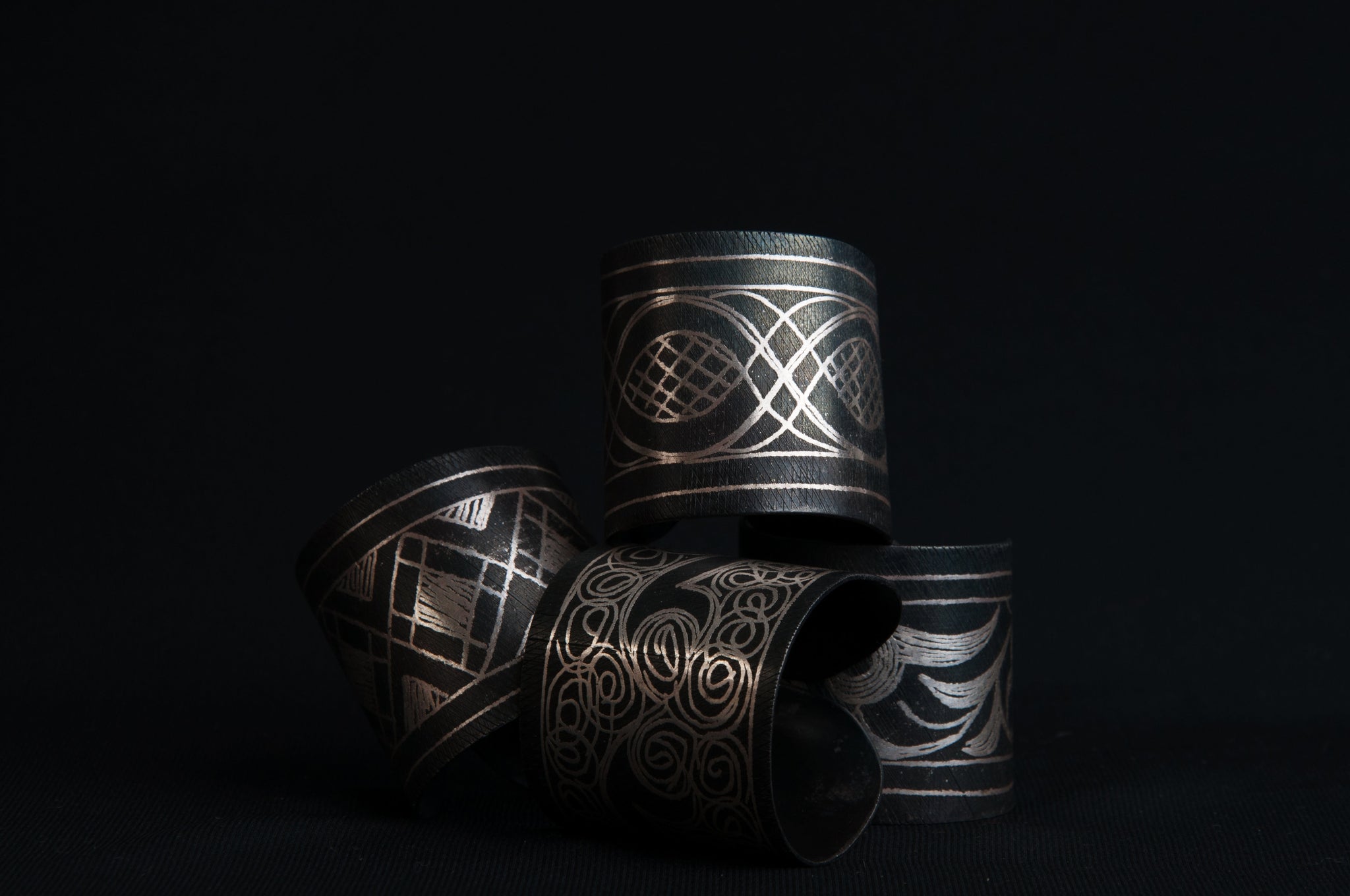 Damascene Napkin Rings