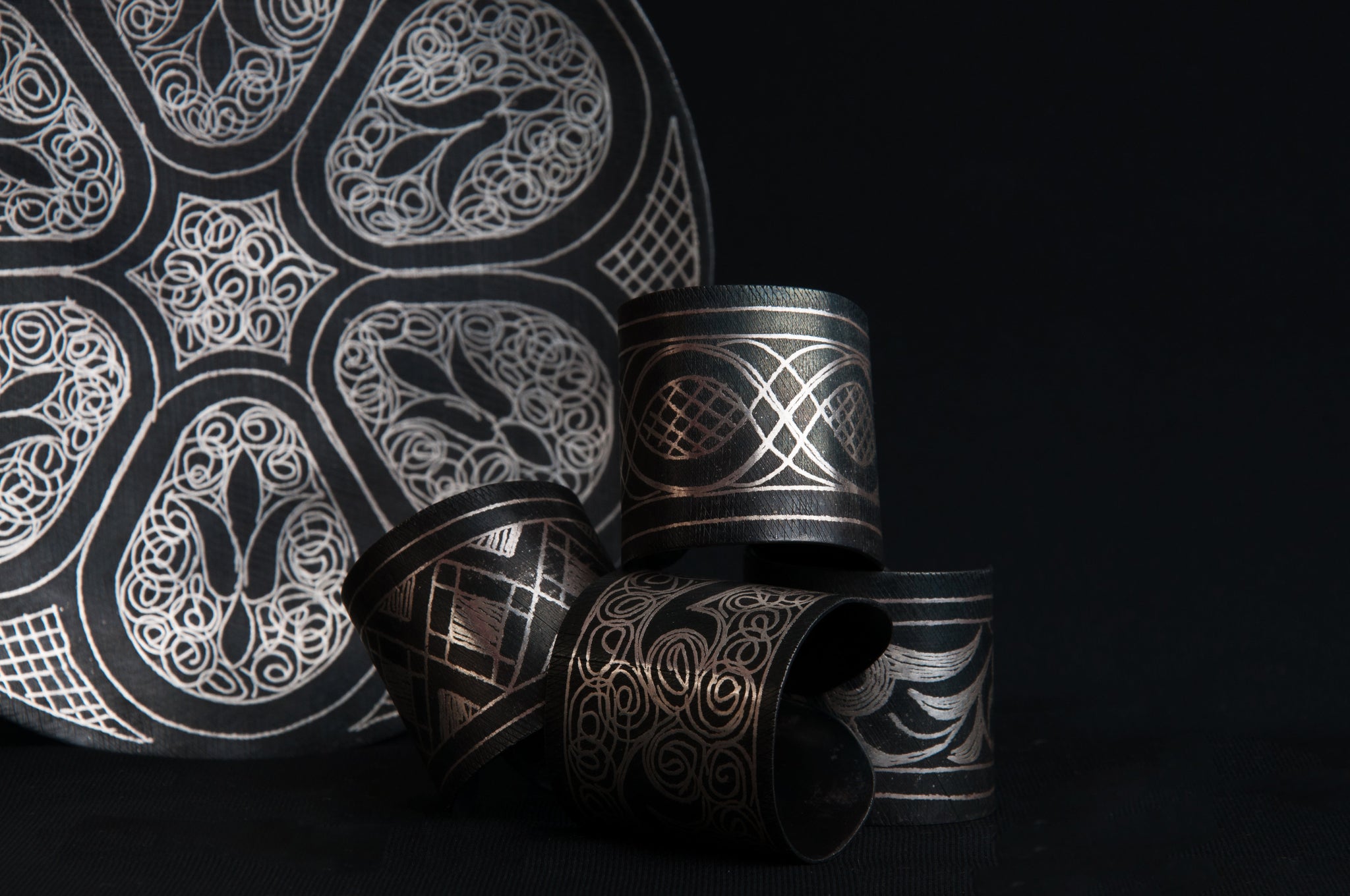 Damascene Napkin Rings