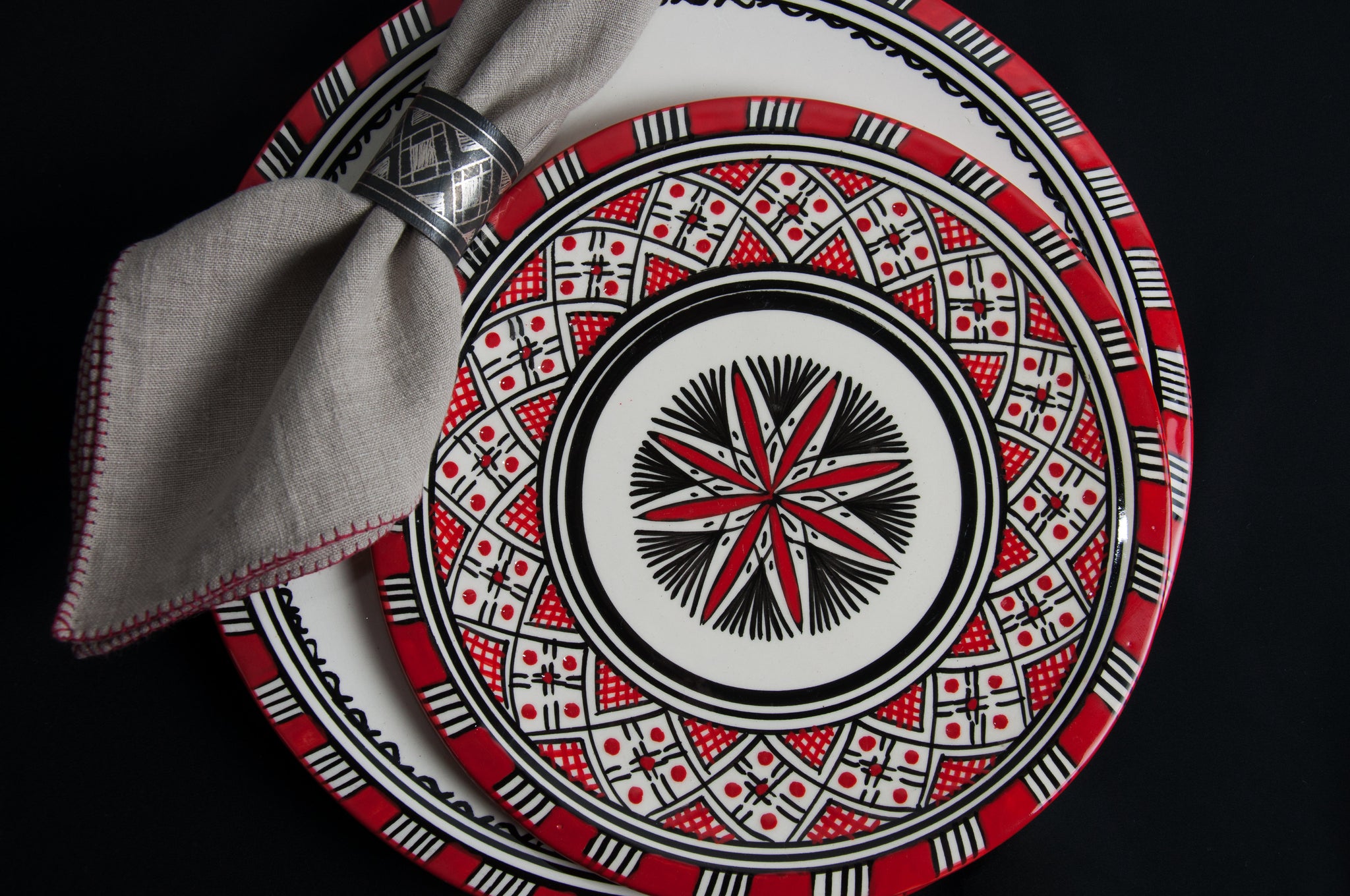 Traditional Fesi Embroidered Table Napkins