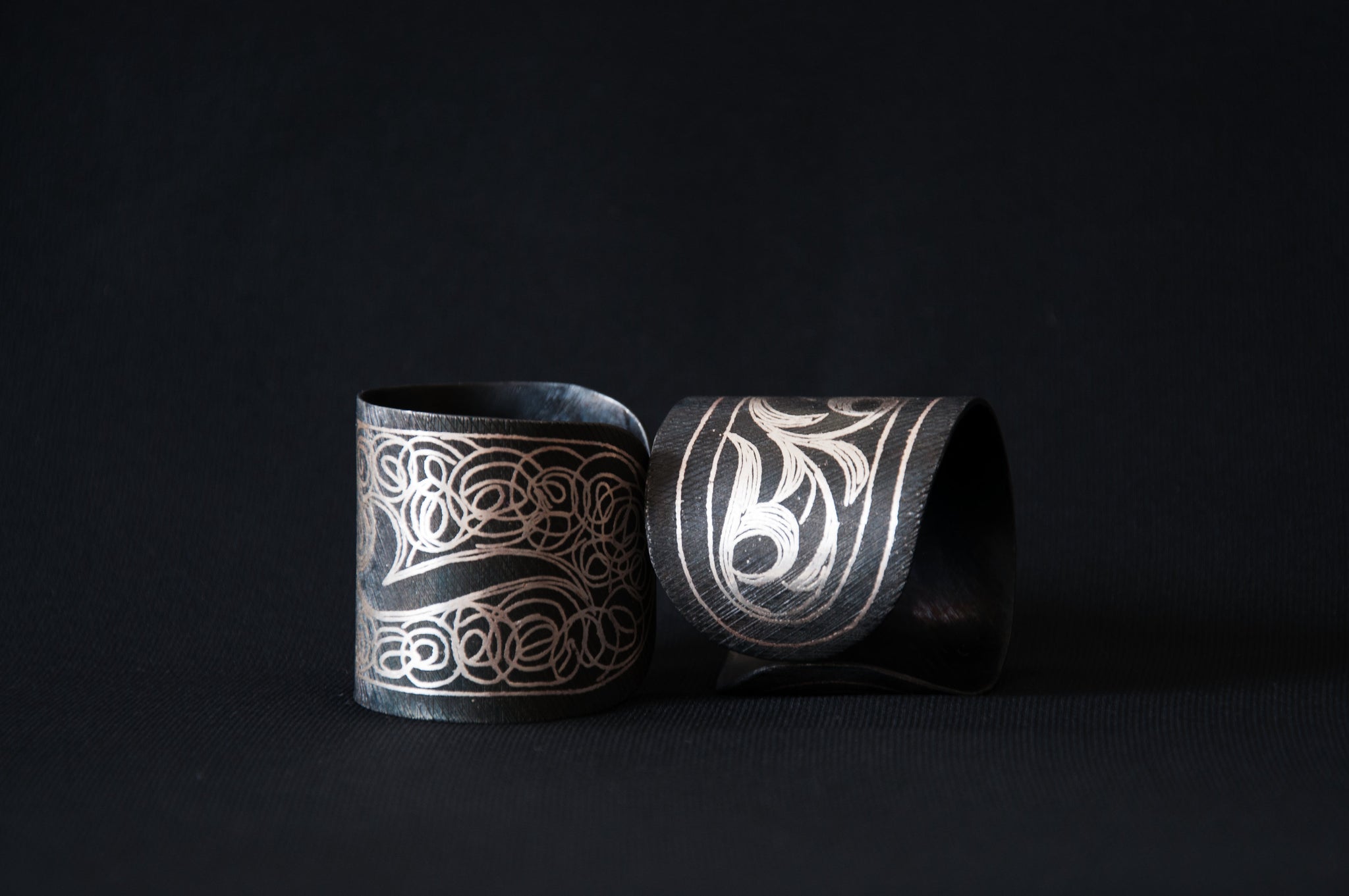 Damascene Napkin Rings