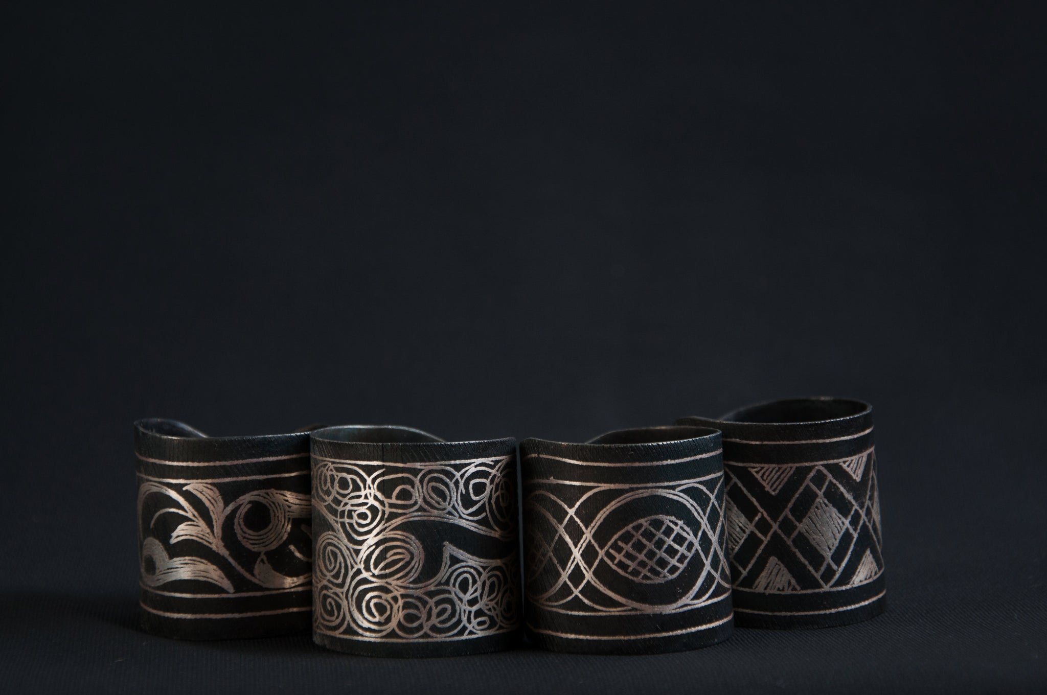 Damascene Napkin Rings