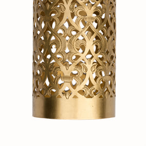 Moroccan handmade brass cylinder hanging lamp