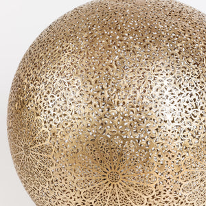 Moroccan Brass Round Floor Lamp