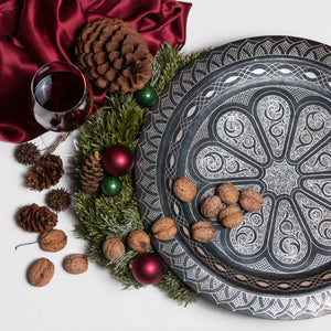 Moroccan Handmade Damascene Plate
