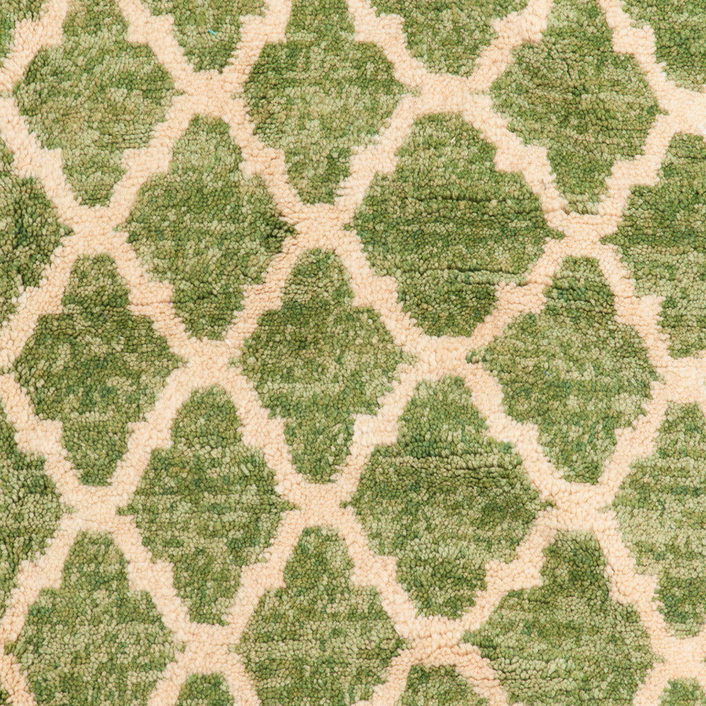 green Moroccan handmade berber rug for living room