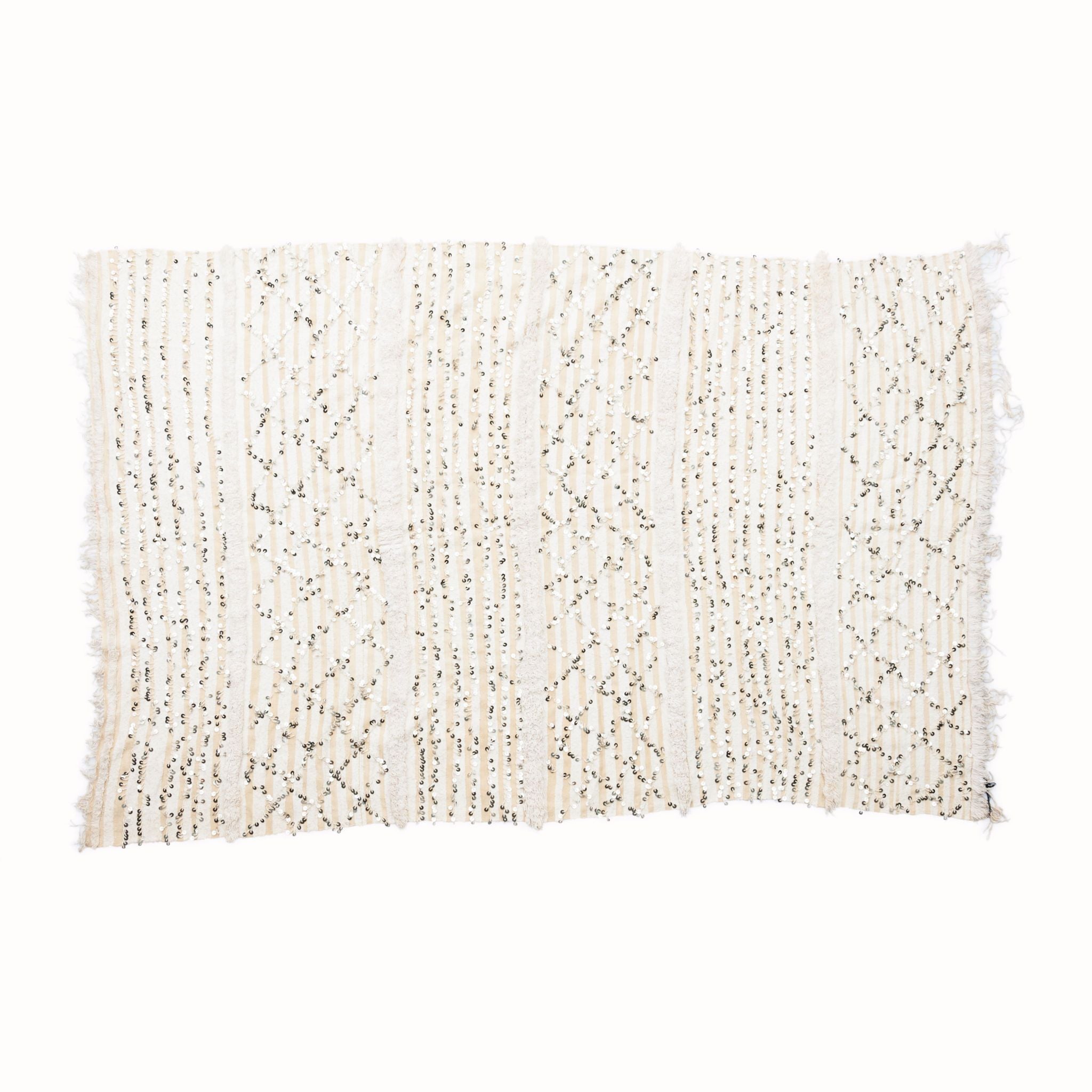Large Vintage Sequined Bridal Throw
