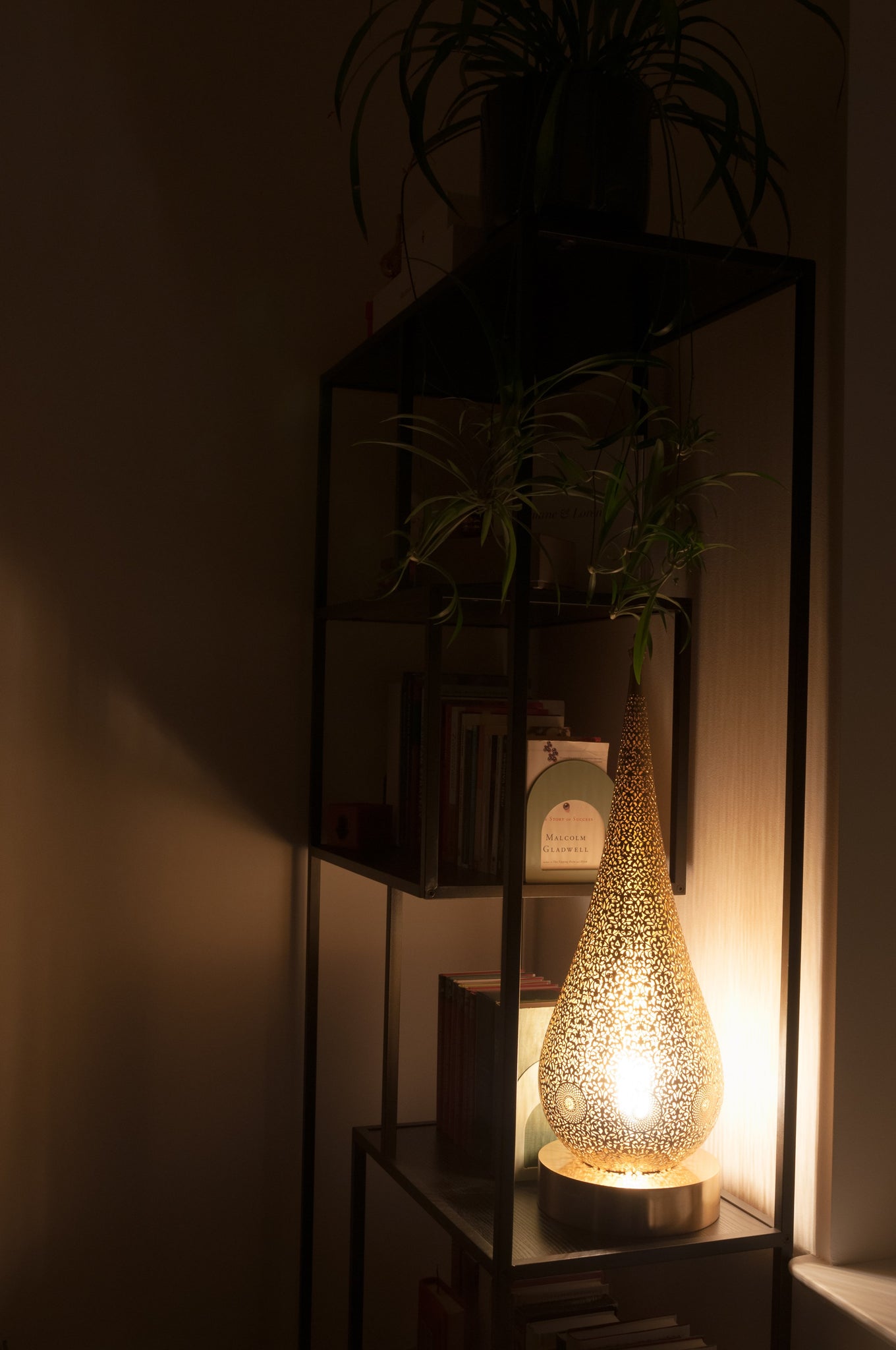 Large Moroccan Brass Floor Lamp